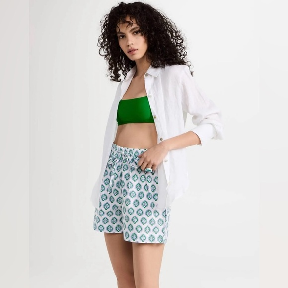 NWT SZ Blockprint Chic Drawstring Shorts - Picture 1 of 4